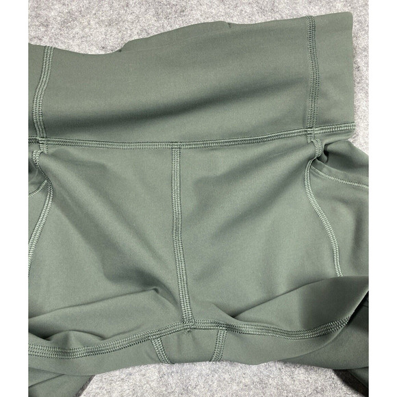 Lululemon Leggings Womens 4 Green Pockets Athleisure Workout Yoga - Picture 10 of 14